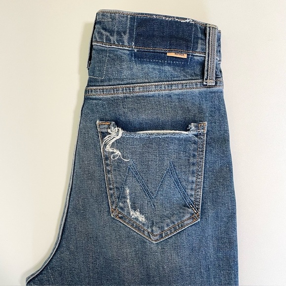 Mother Superior High Waisted Study Hover Distressed Jean Peaches and Screams 24 - Picture 11 of 16